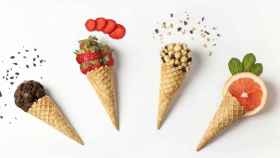 Un montaje de helados de DelaCrem | ADRIANA LOZOYA