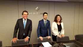Mercè Conesa, Sixte Cambra (izquierda) y el conseller Damià Calvet / EUROPA PRESS