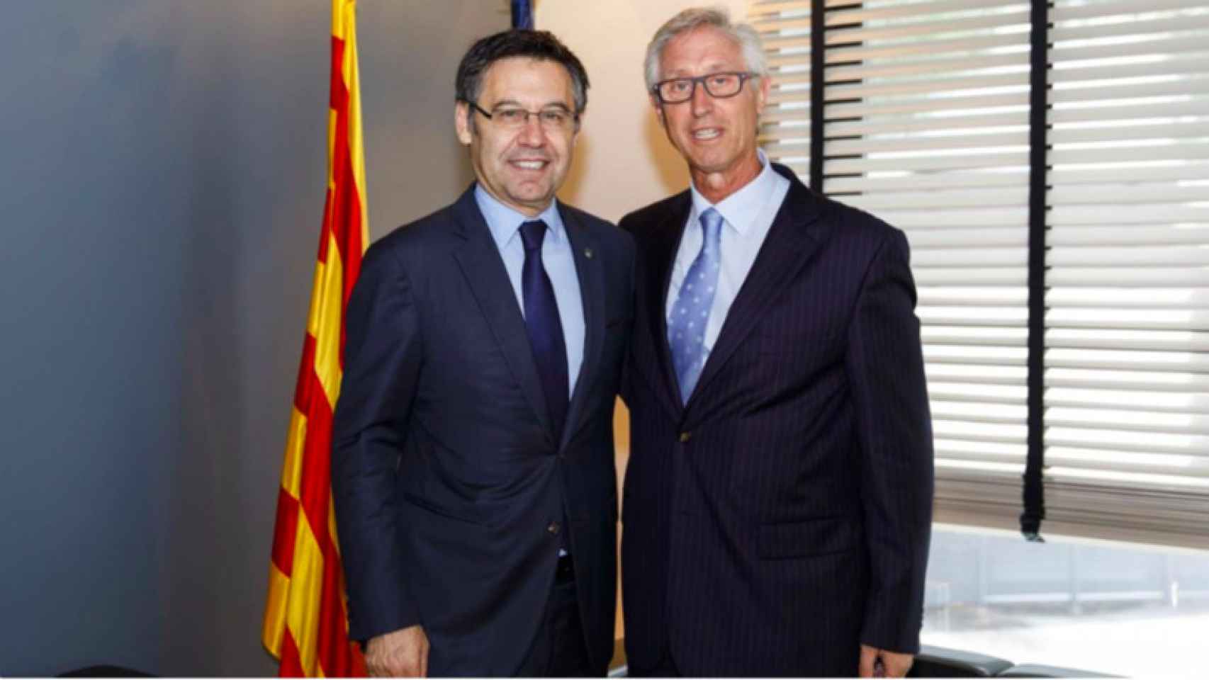 El presidente del FCB, Josep Maria Bartomeu y el presidente de la CCBC, Javier Miralles / CCBC