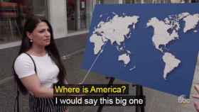 La joven localiza a América en el lugar de Rusia