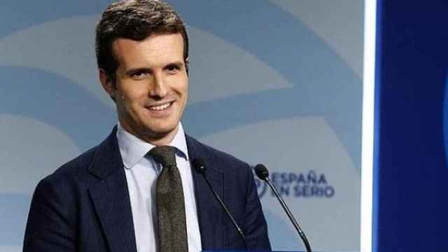 Pablo Casado durante una rueda de prensa