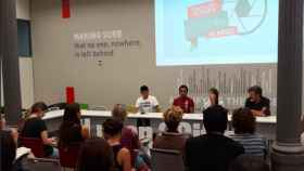 Los periodistas Jacob Morales y Luis Daniel Nava en Barcelona / TAULA PER MÈXIC