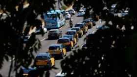 La marcha lenta de los taxistas ha acabado sin incidentes / EFE