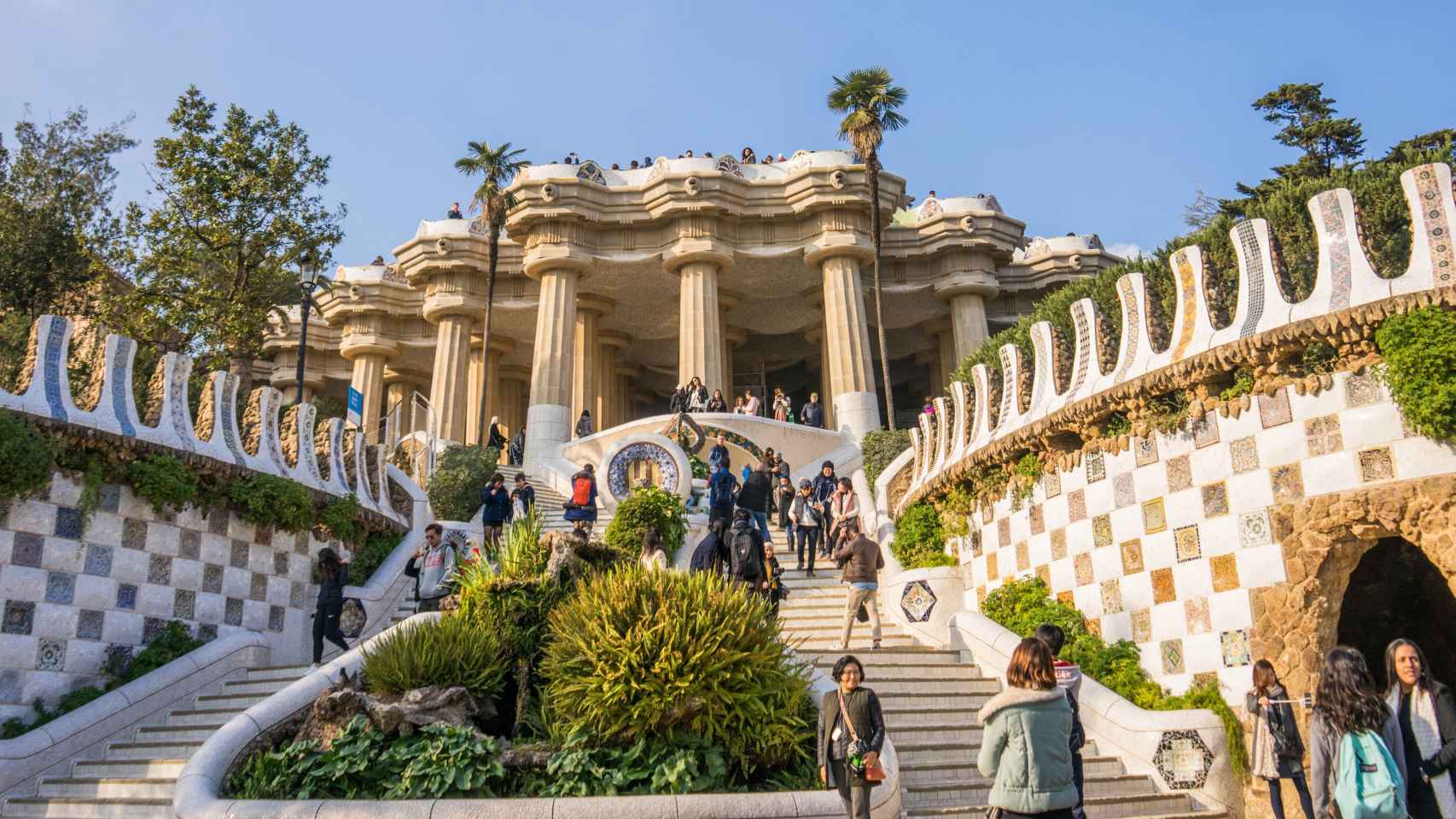El Park Güell es uno de los lugares más visitados de Barcelona