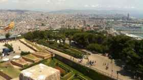 Vista panorámica de Barcelona desde el Castillo de Montjuïc