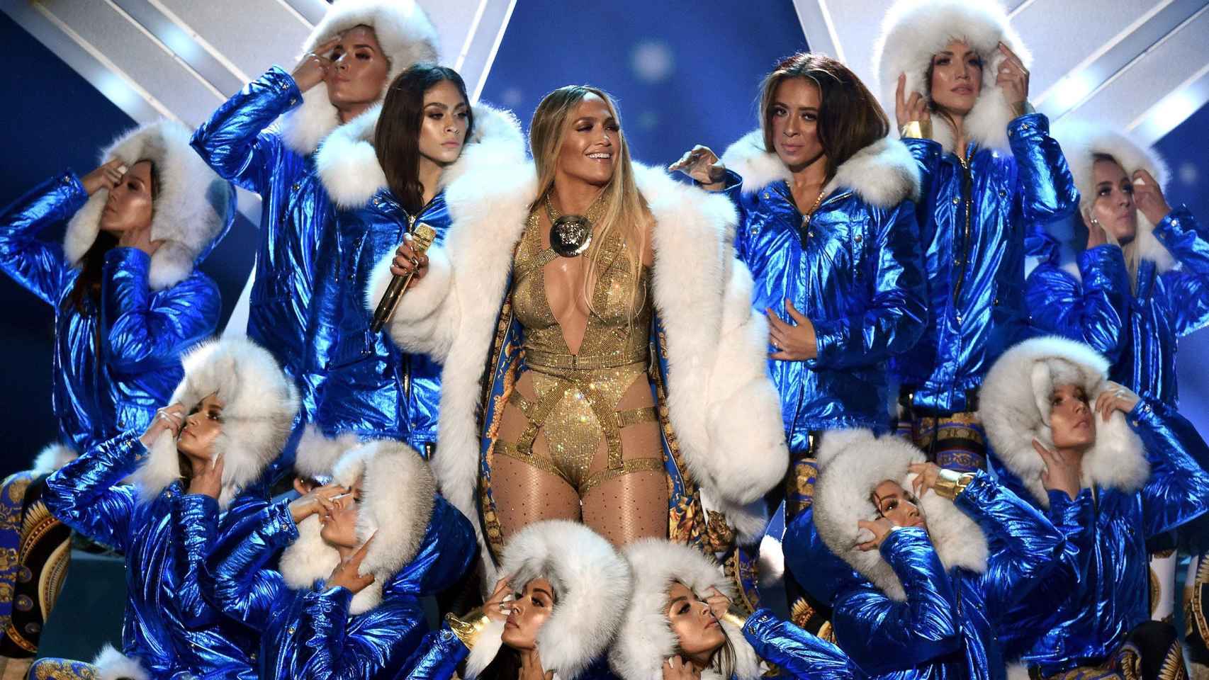 Jennifer Lopez en su actuación en los VMAs