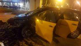 Accidente producido entre un taxi y un VTC en la Diagonal / ELITE TAXI