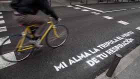 Los pasos de peatones de Madrid ya tuvieron mensajes parecidos en 2014