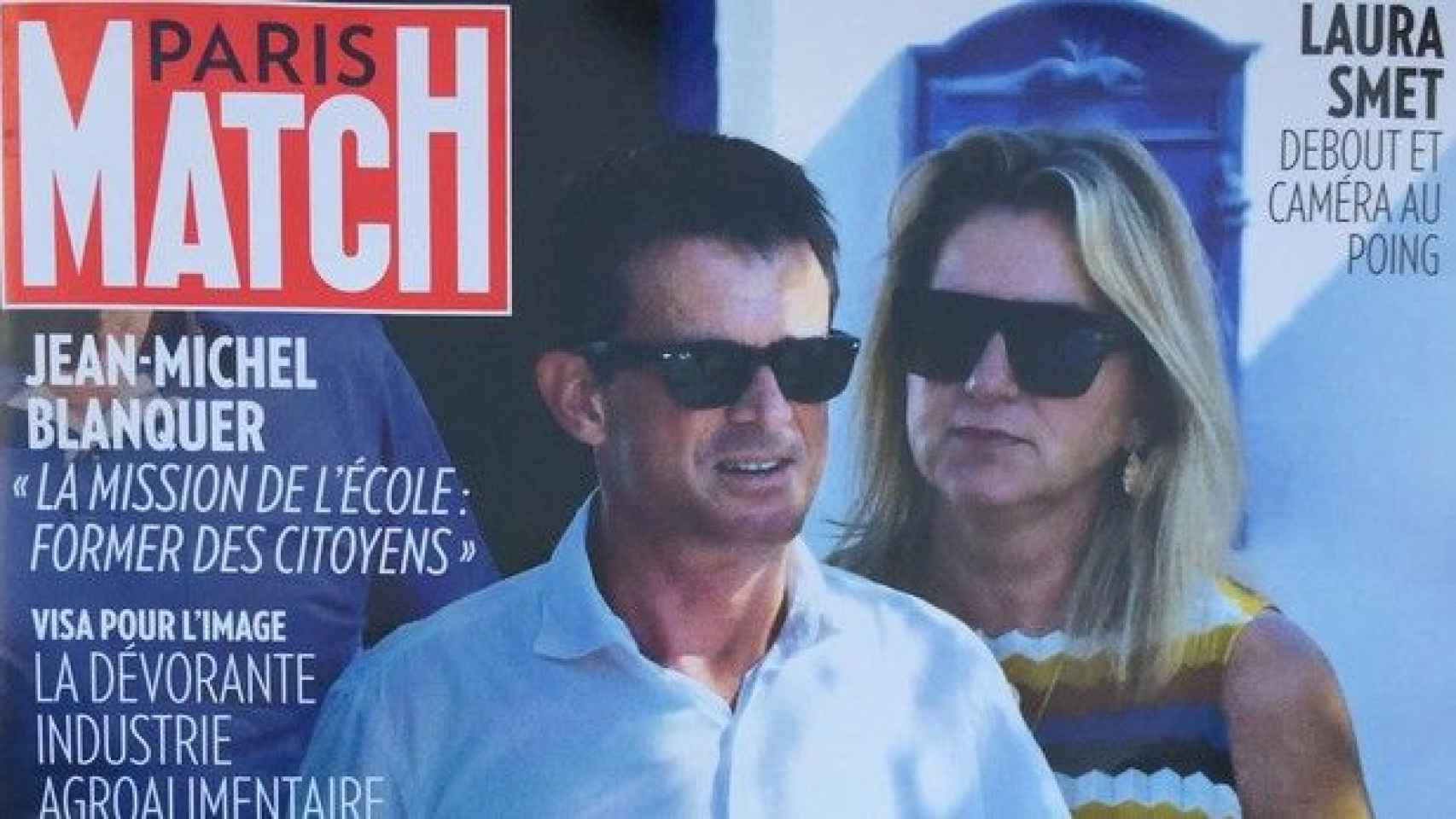 Portada en la que apareció Manuel Valls con Susana Gallardo / 'PARIS MATCH'