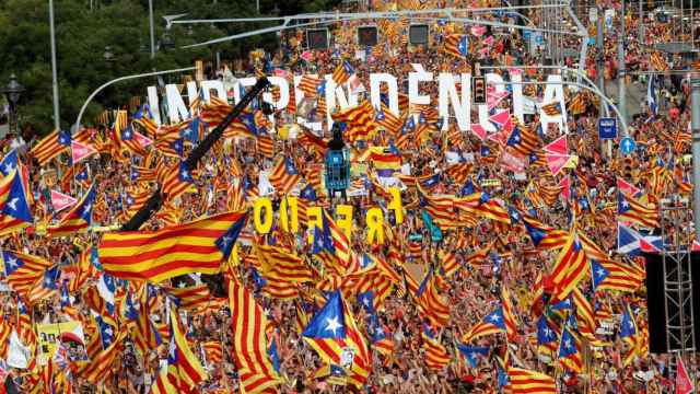 El 'procés' independentista asusta al empresariado catalán. En la imagen, manifestación por el 1-O / Archivo