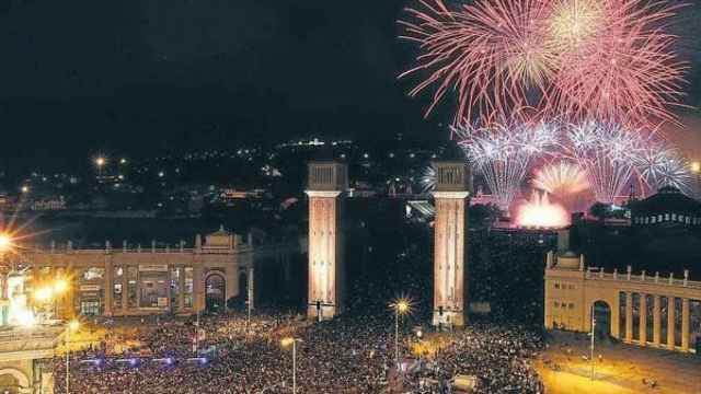 Fuegos artificiales de La Mercè en Plaza España / Archivo