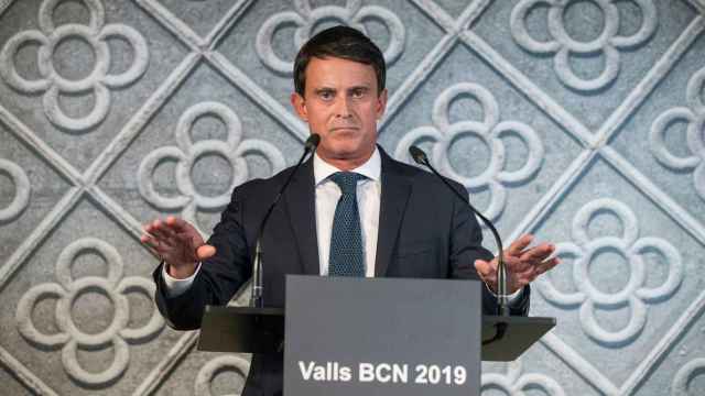 Manuel Valls durante su anuncio oficial como alcaldable de Barcelona, en el CCCB | EFE, Quique García