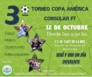 Cartel promocional de la Copa América Consular / FEDELATINA.ORG