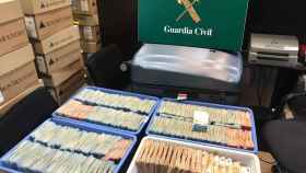 El millón de euros encontrado por la Guardia Civil en el Aeropuerto de Barcelona / EUROPA PRESS