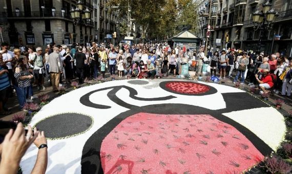 Una imagen del mosaico de Joan Miró | AYUNTAMIENTO