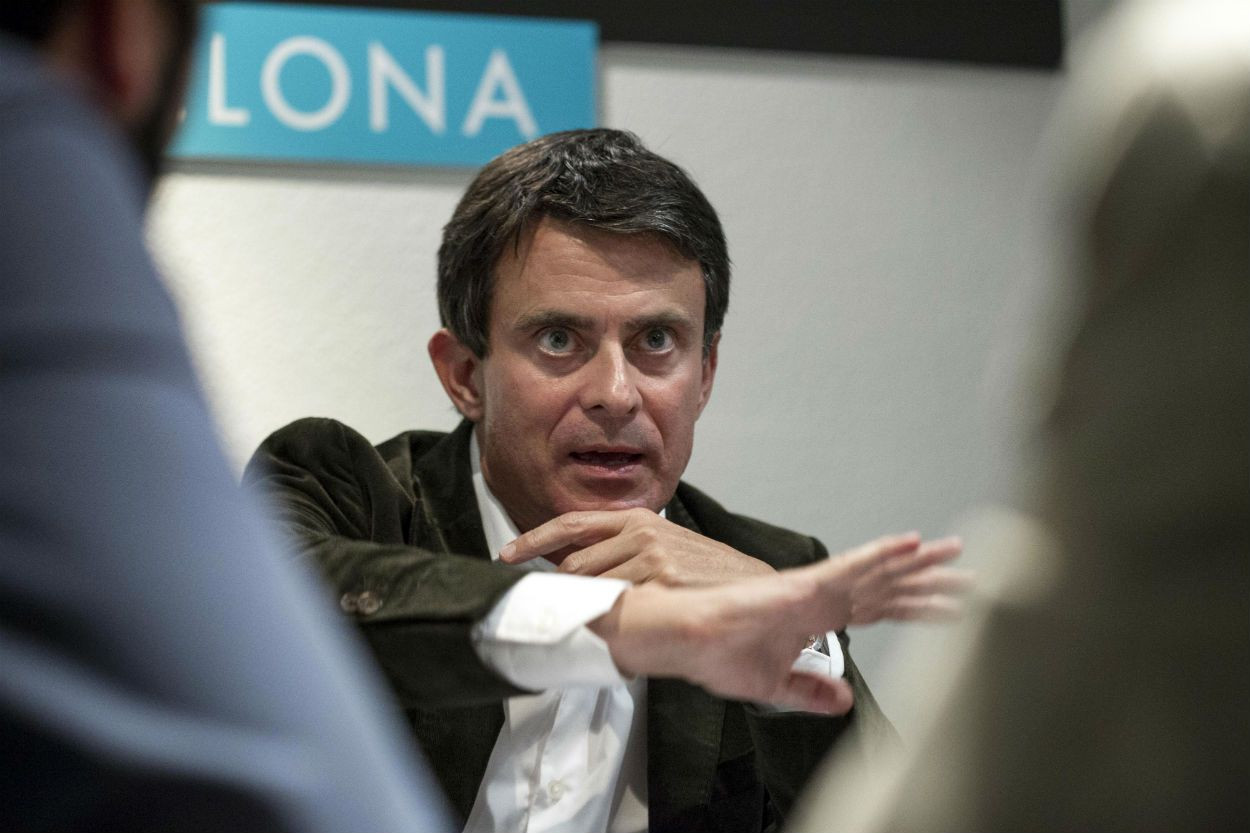 Valls, muy expresivo en su discurso / HUGO FERNÁNDEZ