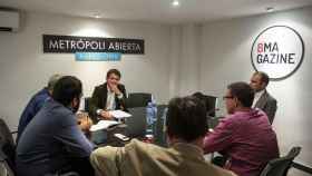 Manuel Valls, durante su visita a la redacción de Metrópoli Abierta / HUGO FERNÁNDEZ