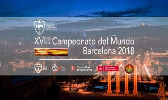Cartel oficial de los Mundiales de Pelota Barcelona 2018