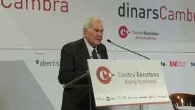 Ernest Maragall, durante su conferencia en la Cambra de Comerç de Barcelona / EP