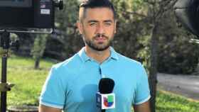 Borja Voces como reportero de Univision