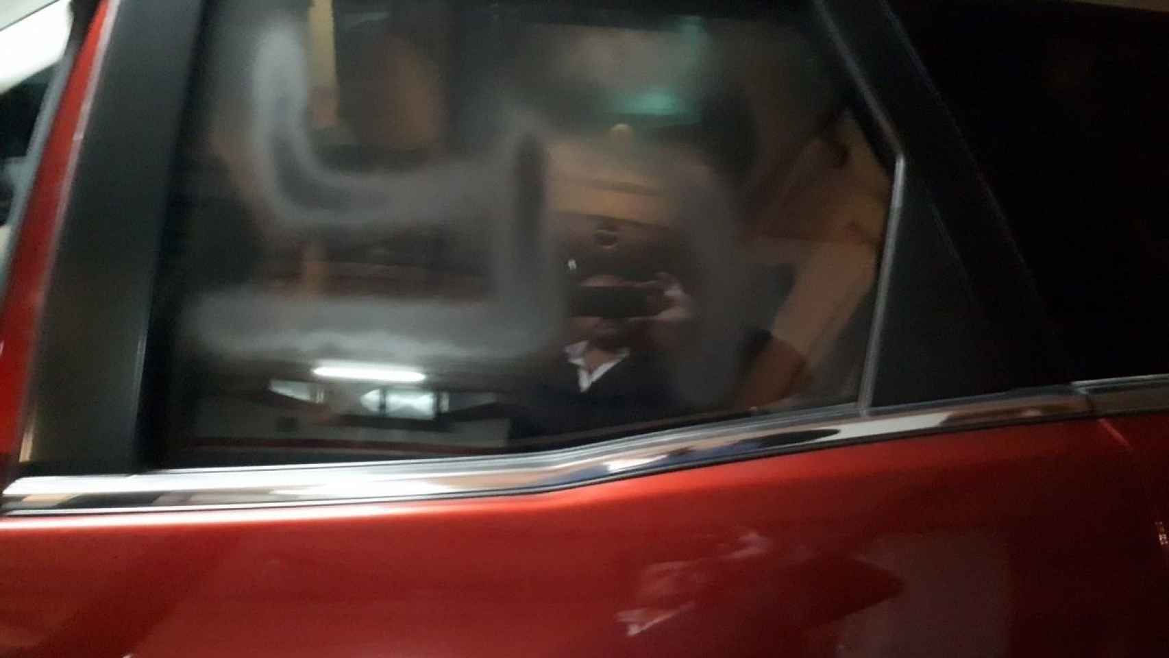 El coche de Alejandro Fernández tras el ataque / EUROPA PRESS