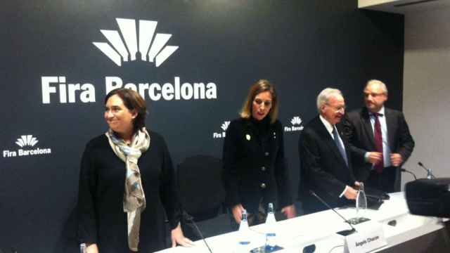 Colau ha hablado del Consejo de Ministros en la sede de Fira Barcelona / MIKI