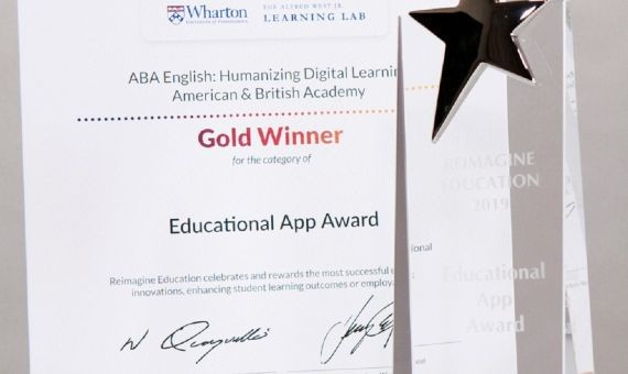 Certificado del premio recibido como mejor app educativa / AE