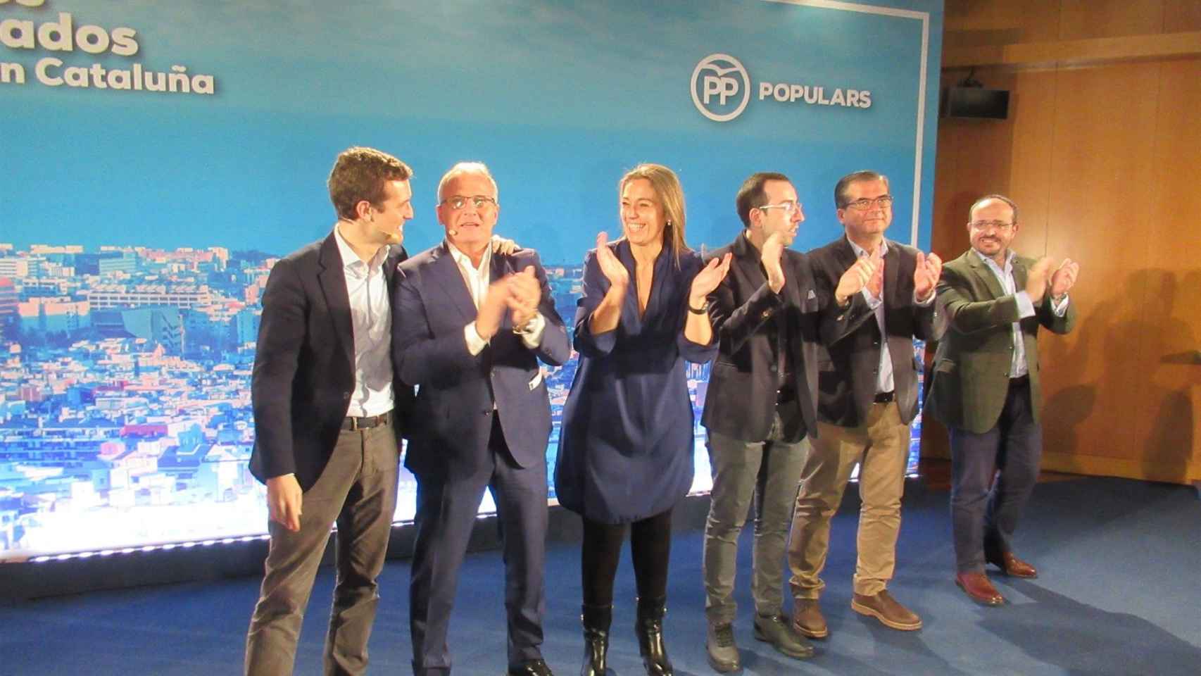 Pablo Casado junto a los líderes del PP en Barcelona / EUROPA PRESS