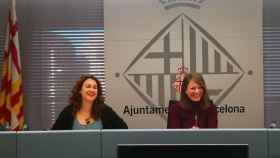Laura Pérez y Janet Sanz, durante la conferencia de prensa / EP