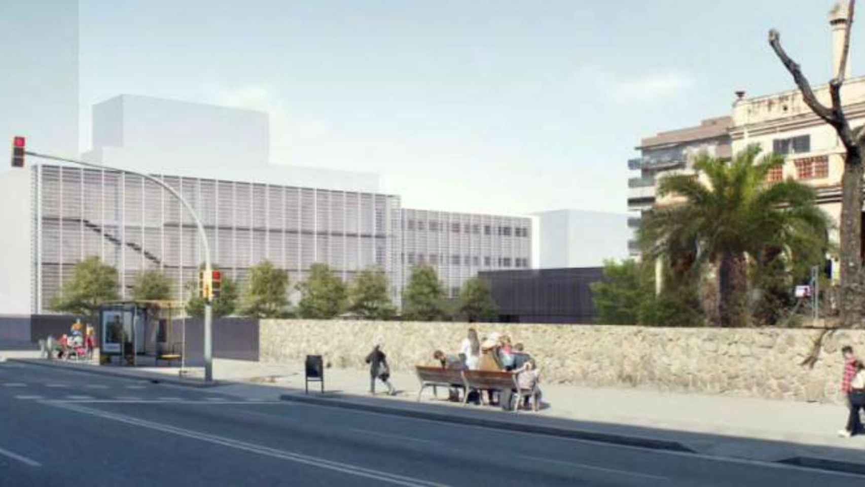Imagen ideal del proyecto de ampliación del colegio Ignasi Iglesias / CEB
