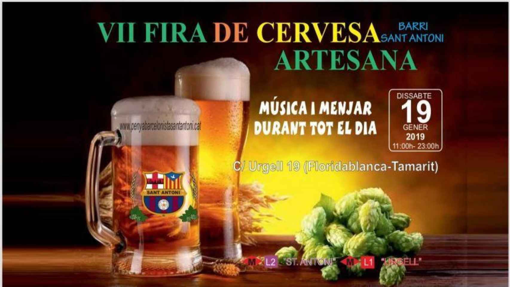 Cartel de la Fira de Cervesa Artesana de Sant Antoni