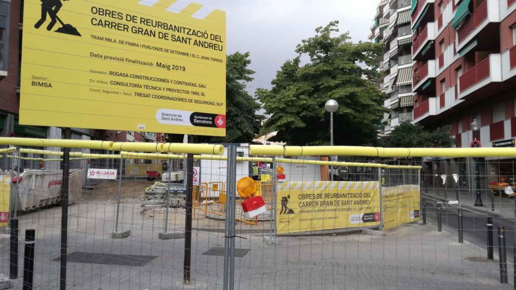 El Ayuntamiento de Barcelona limitará las licencias en Gran de Sant Andreu, ahora en obras / AYUNTAMIENTO DE BARCELONA