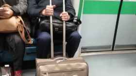 Joan Gaspart viajando en metro