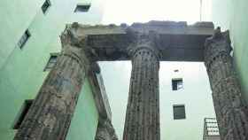 Una imagen de las columnas del Templo de Augusto en Barcelona / MUHBA