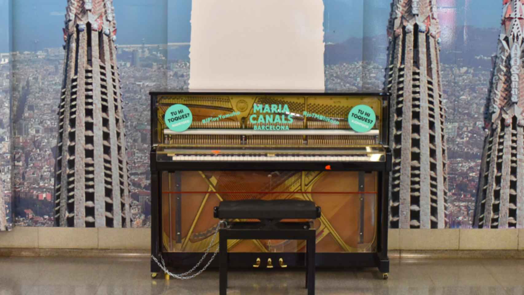 Un piano del concurso Maria Canals en el Metro de Barcelona