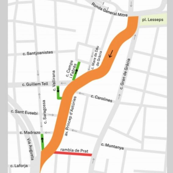 Plano de la remodelación de la avenida Príncep d'Astúries / AJUNTAMENT DE BARCELONA