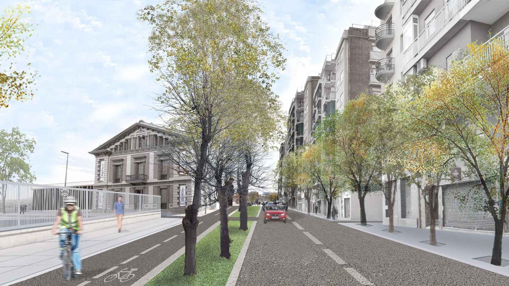 Imagen de cómo quedará el entorno de la estación de la Sagrera, que se urbanizará tras el verano / AYUNTAMIENTO DE BARCELONA