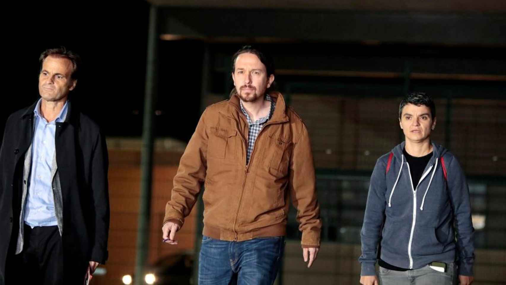 Jaume Asens y Pablo Iglesias, el líder de Podemos, visitan a Oriol Junqueras en la cárcel de Lledoners / EFE