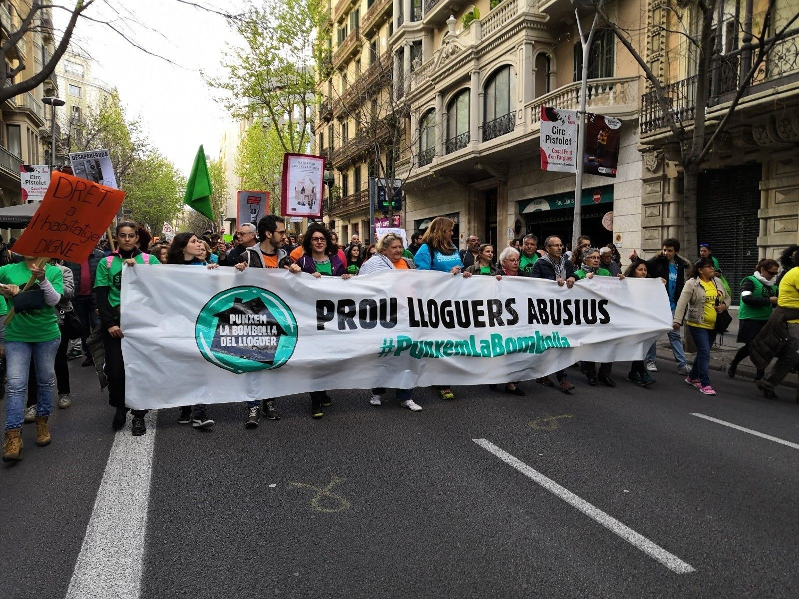 Una manifestación en Barcelona para pedir alquileres más asequibles / MA