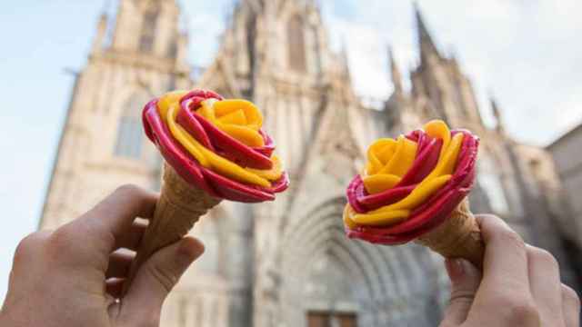 Helados de Gelarto Rosa para Sant Jordi en Barcelona