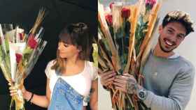 Aitana y Carlos Right sujetando rosas de Sant Jordi / INSTAGRAM