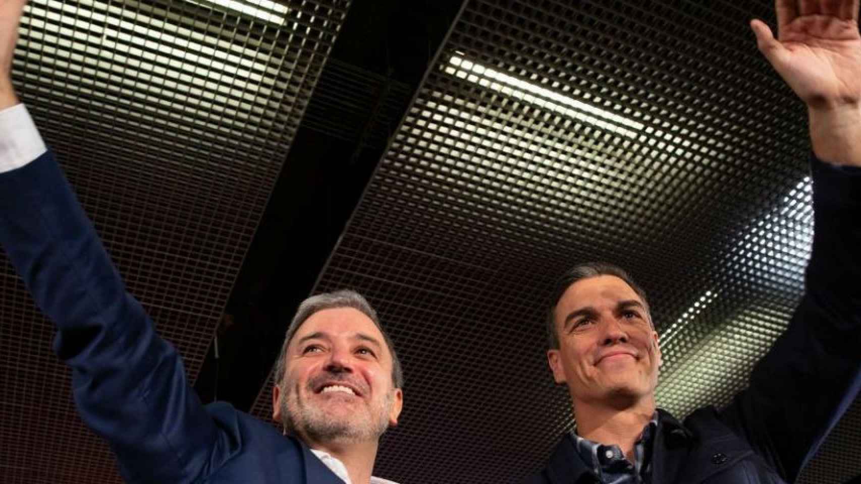 Jaume Collboni junto con Pedro Sánchez en un acto en Barcelona / EUROPA PRESS