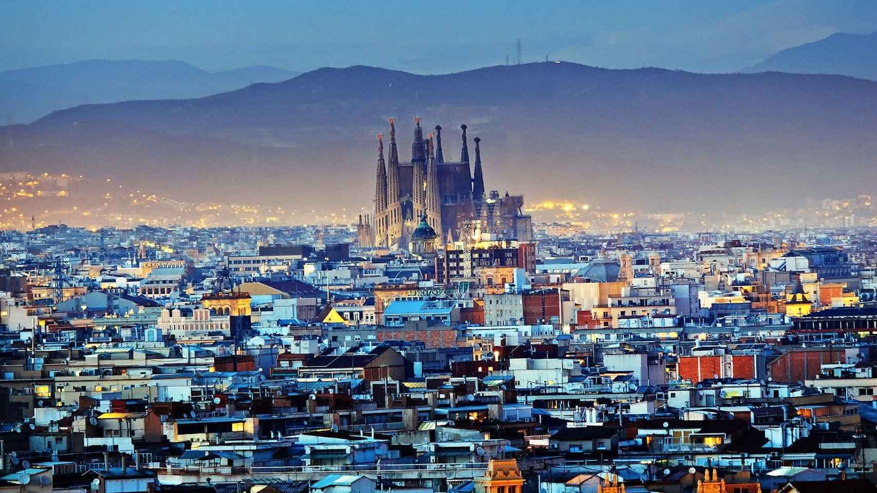 Imagen panorámica de la ciudad de Barcelona
