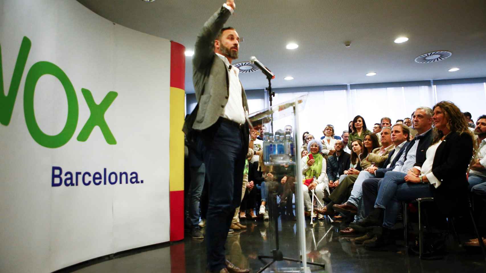 El líder de Vox, Santiago Abascal, en Barcelona / EFE-Enric Fontcuberta