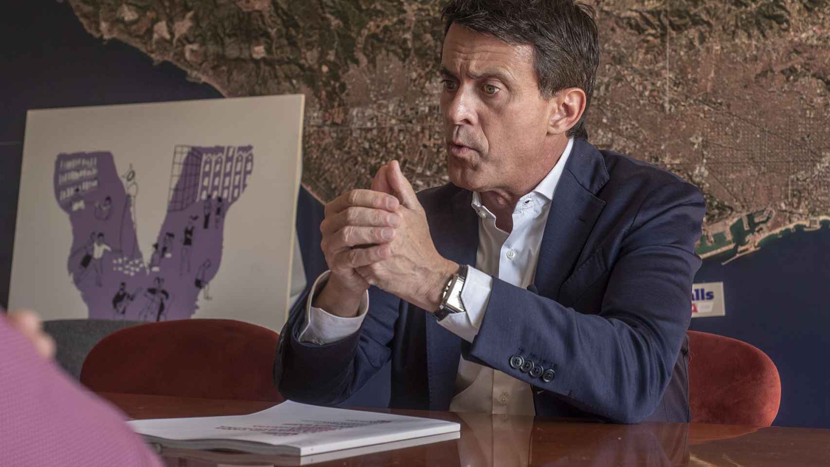 Manuel Valls durante la entrevista de Metrópoli Abierta en su sede / LENA PRIETO