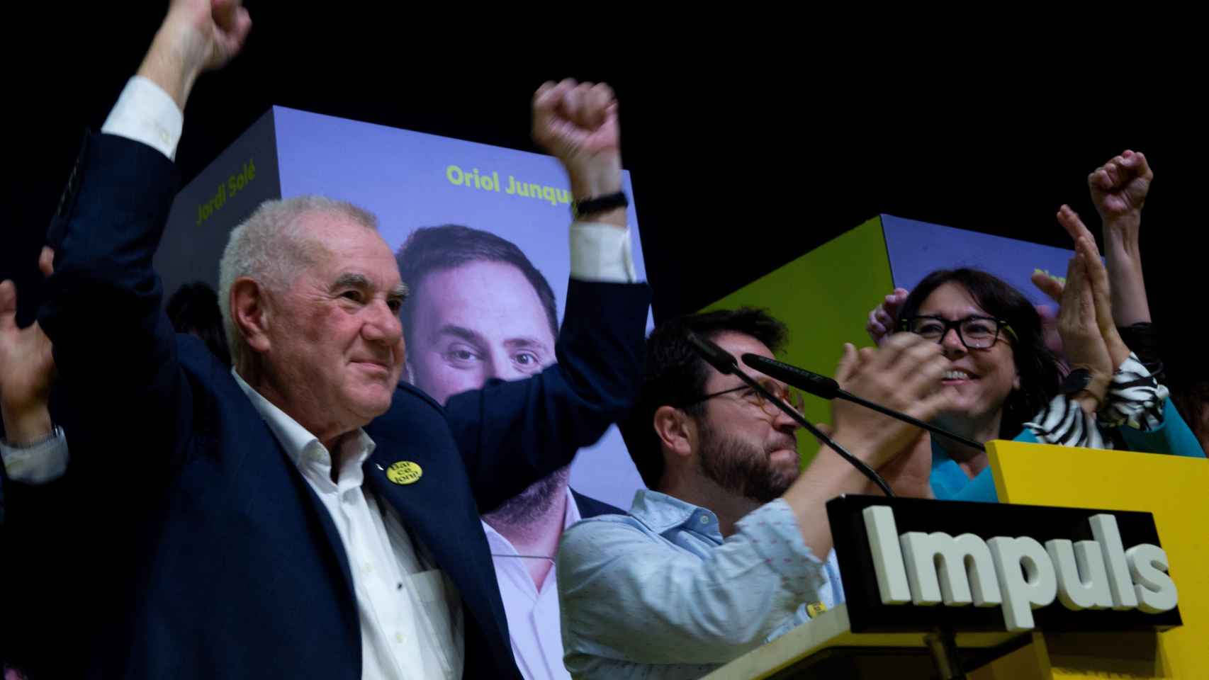 Ernest Maragall celebra la victoria de ERC en las elecciones municipales / EFE