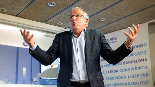 Josep Bou, en la sede del PP / EFE ENRIC FONTCUBERTA