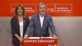 Jaume Collboni y Laia Bonet, en la sede del PSC / PSC