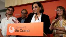 Ada Colau, en la rueda de prensa de presentación de los resultados / EFE QUIQUE GARCÍA
