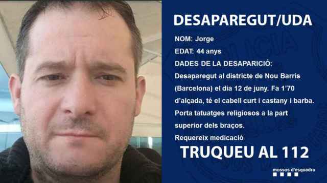 Fotografía del hombre desaparecido en Nou Barris / @mossos